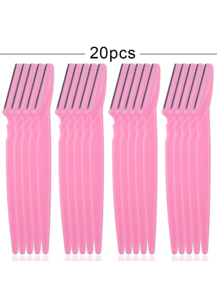 20 Adet Pembe 20/40/80 Adet Kadın Kaş Düzeltici Yüz Usturası (Yurt Dışından)