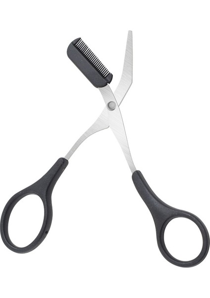 2 Adet Set Siyah Güzellik Araçları Ürünleri Kadınlar Için Kaş Düzeltici Kaş Makası Tarak ile Paslanmaz Çelik Kaş Jilet Kirpik Saç Makas (Yurt Dışından) modelleri