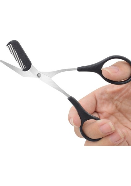 2 Adet Set Siyah Güzellik Araçları Ürünleri Kadınlar Için Kaş Düzeltici Kaş Makası Tarak ile Paslanmaz Çelik Kaş Jilet Kirpik Saç Makas (Yurt Dışından) fırsatları