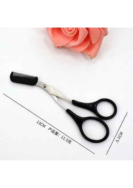 2 Adet Set Siyah Güzellik Araçları Ürünleri Kadınlar Için Kaş Düzeltici Kaş Makası Tarak ile Paslanmaz Çelik Kaş Jilet Kirpik Saç Makas (Yurt Dışından) indirimleri