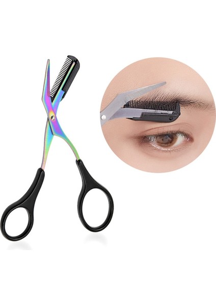 Pembe Yeni Kaş Düzeltici Makas Tarak Paslanmaz Çelik Kirpik Saç Makas Klipler Şekillendirme Kaş Jilet Bakım Şekillendirme Tıraş Makinesi (Yurt Dışından) indirimleri