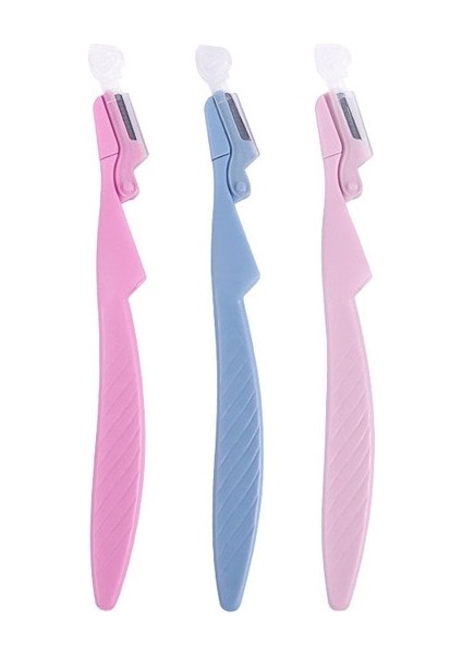 3 Adet Çok Renkli Karsyngirl 3/5/6 Adet Kaş Jilet Çok Amaçlı Peeling Yüz Jilet ve Kaş Şekillendirici Kadın Erkek Için Hassas Kapaklı (Yurt Dışından)