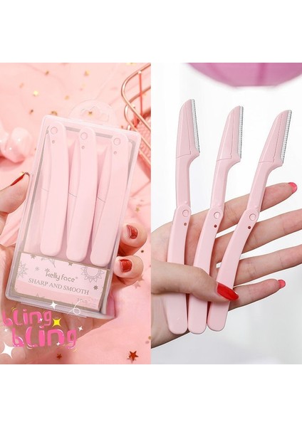 3 Adet No.1 1/3/10 Adet Kadın Kaş Düzeltici Şekillendirici Yüz Usturası (Yurt Dışından)