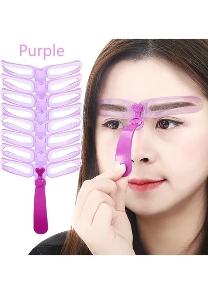 Menekşe 8 In1 Yeniden Kullanılabilir Kaş Şekillendirme Şablonu Yardımcı Kaş Yardımcıları Şablonlar Seti Bakım Kartı Kaş Tanımlayan Makyaj Araçları (Yurt Dışından)