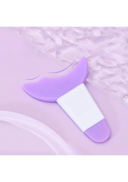 Mor 1 Adet Silikon Eyeliner Şablonlar Çizim Şablonu Şekillendirme Göz Farı Maskara Koruma Yardımcıları Yüz Kremi Maskesi Aplikatör Acemi Makyaj Aracı (Yurt Dışından)