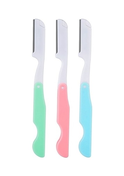 3 Adet Kadın Katlanabilir Kaş Düzeltici Şekillendirici Yüz Vücut Usturası (Yurt Dışından)