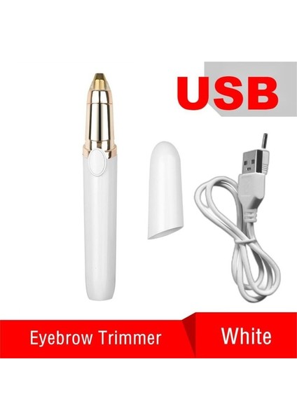 Beyaz Kadın Elektrikli Kaş Şekillendirici Mini Epilatör (Yurt Dışından)