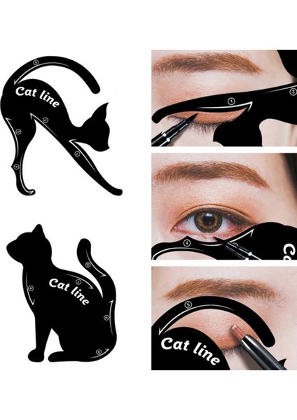 4 Adet 2/4/10 Adet Kedi Hattı Eyeliner Şablonlar Siyah Pro Göz Makyajı Aracı Göz Şablonu Şekillendirici Modeli Kolay Makyaj Basit Araç Seti Kılavuzu (Yurt Dışından)