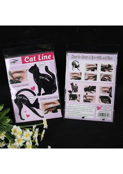 4 Adet 2/4/10 Adet Kedi Hattı Eyeliner Şablonlar Siyah Pro Göz Makyajı Aracı Göz Şablonu Şekillendirici Modeli Kolay Makyaj Basit Araç Seti Kılavuzu (Yurt Dışından)