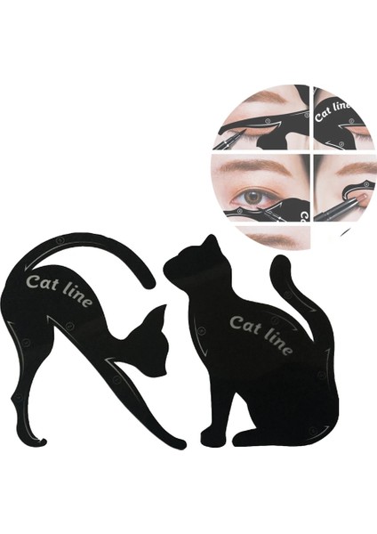 4 Adet 2/4/10 Adet Kedi Hattı Eyeliner Şablonlar Siyah Pro Göz Makyajı Aracı Göz Şablonu Şekillendirici Modeli Kolay Makyaj Basit Araç Seti Kılavuzu (Yurt Dışından)