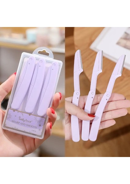 3 Adet No.1 1/3/10 Adet Kadın Kaş Düzeltici Şekillendirici Yüz Usturası (Yurt Dışından) indirimleri