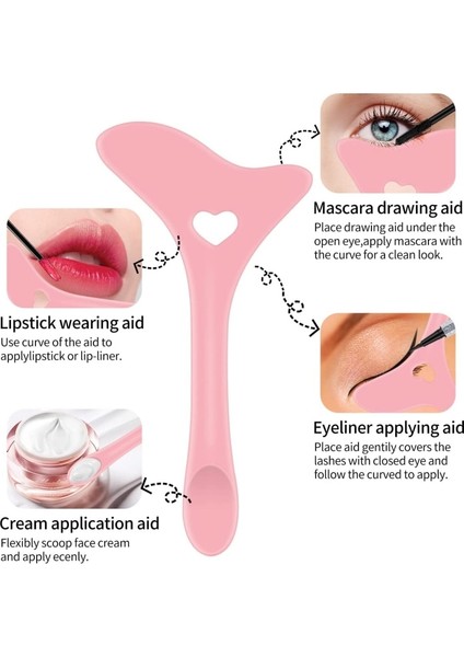 1 Adet Sarı 1 Adet Çok Fonksiyonlu Marscara Çizim Ruj Giyen Yardım Eyeliner Stencil Kanat Ipuçları Makyaj Aracı Silikon Eyeliner Yardımı Yeniden Kullanılabilir (Yurt Dışından) fiyatları