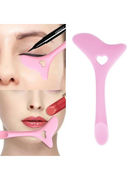 1 Adet Sarı 1 Adet Çok Fonksiyonlu Marscara Çizim Ruj Giyen Yardım Eyeliner Stencil Kanat Ipuçları Makyaj Aracı Silikon Eyeliner Yardımı Yeniden Kullanılabilir (Yurt Dışından) fırsatları