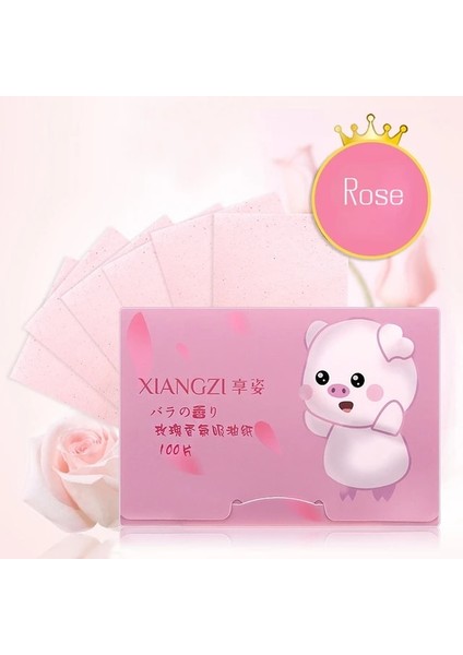 C Rose 100 Adet 80/100 Adet Yüz Emici Kağıt Seti Yüz Yağı Nane Mendil Kaldırma Emici Levha Matcha Yağlı Cilt Kontrol Kağıdı Kadın Makyaj (Yurt Dışından)