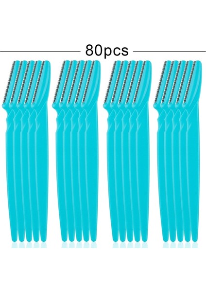 80 Adet Mavi 20/40/80 Adet Kadın Kaş Düzeltici Şekillendirici Yüz Usturası (Yurt Dışından)