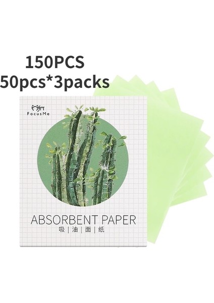 GREEN-150PCS 150/300 Adet/kutu Yüz Yağı Taşınabilir Kurutma Kağıdı Paspas Yüz Mendil Yüz Temizleyici Yağ Kontrolü Yağ Emici Yüz Havlusu Araçları (Yurt Dışından)