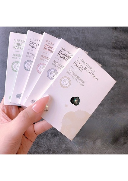 No.8 Papatya 100 Adet Yağ Kontrolü Yüz Emici Kağıt Yüz Yağ Kontrolü Temizleme Mendilleri Emici Levha Yağlı Paspas Doku Güzellik Temizleme Aracı (Yurt Dışından)