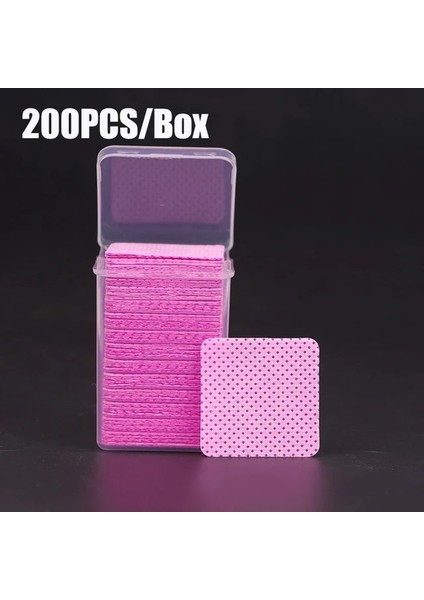 Pembe 200 Adet/kutu Kirpik Tutkal Sökücü Kağıt Pamuk Kirpik Uzatma Tutkal Mendil Temizleyici Pedleri Tıkanmayı Önler Şişe Ağız Makyaj Araçları (Yurt Dışından)