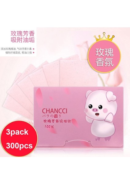 ROSE-300PCS Protable Yüz Yağ Kurutma Kağıdı Paspas Yüz Mendil Yüz Temizleyici Yağ Kontrolü Yağ Emici Yüz Temizleme Araçları Tek Kullanımlık (Yurt Dışından)