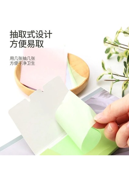 ROSE-300PCS Protable Yüz Yağ Kurutma Kağıdı Paspas Yüz Mendil Yüz Temizleyici Yağ Kontrolü Yağ Emici Yüz Temizleme Araçları Tek Kullanımlık (Yurt Dışından)