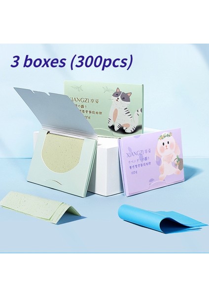 ROSE-300PCS Protable Yüz Yağ Kurutma Kağıdı Paspas Yüz Mendil Yüz Temizleyici Yağ Kontrolü Yağ Emici Yüz Temizleme Araçları Tek Kullanımlık (Yurt Dışından)