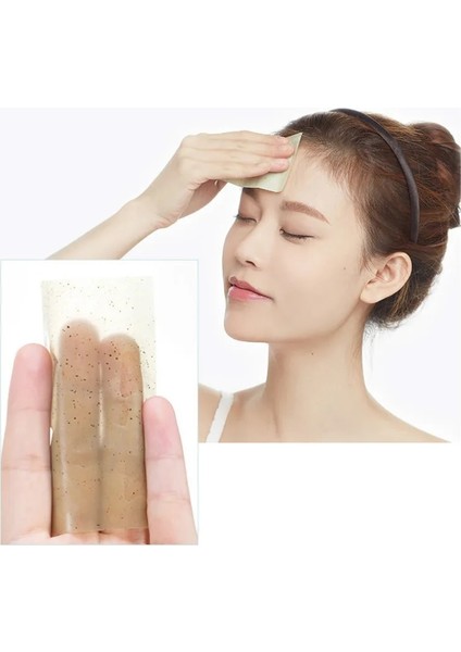 No.2 100 Yaprak/paket Yeşil Çay Yüz Yağı Kurutma Sayfaları Kağıt Temizleme Yüz Yağ Kontrolü Emici Kağıt Güzellik Makyaj Araçları (Yurt Dışından)