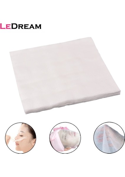 100 Adet Tek Kullanımlık Beyaz Gazlı Bez Maske Pamuk Yumuşak Film Havlu Kağıt Yüz Gazlı Bez Maskesi Cilt Tedavisi Güzellik Salonu Spa 35X30 cm (Yurt Dışından)