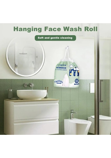 Açık Yeşil Yüz Mendilleri Kalınlaştırılmış Mendil Bezi Kalın Kokusuz Tek Kullanımlık Yüz Havlusu Rulosu Hassas Ciltler Için Makyaj Temizleme Için Ideal Bebek Bakımı (Yurt Dışından) indirimleri