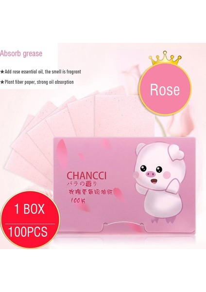03ROSE 100 Adet/kutu Yüz Yağ Kurutma Kağıdı Paspas Yüz Mendil Yüz Temizleyici Taşınabilir Yağ Kontrolü Yağ Emici Yüz Temizleme Araçları Yeni (Yurt Dışından)