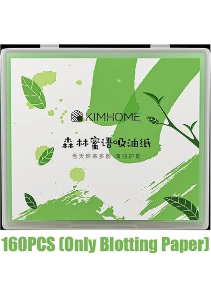 2 Değiştirilen Yeşil Yüz Yağı Kurutma Kağıdı Yüz Yağı Emici Levhalar Kağıt Bitki Lifleri Nefes Alabilen Temizleyici Yüz Yağı Kontrolü Kağıt Makyajını Emer (Yurt Dışından)
