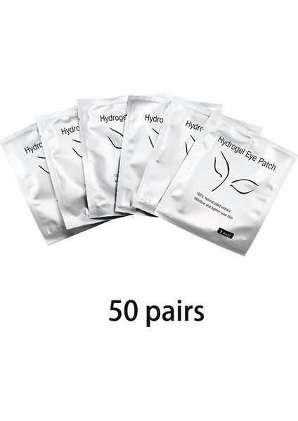 50 Çift Fox 50/100 Maskara Inşaat Kirpik Pedleri Göz Bandı Kirpik Uzantıları Için Kirpik Pedleri Altında Tüy Bırakmayan Kağıt Makyaj Aracı (Yurt Dışından)