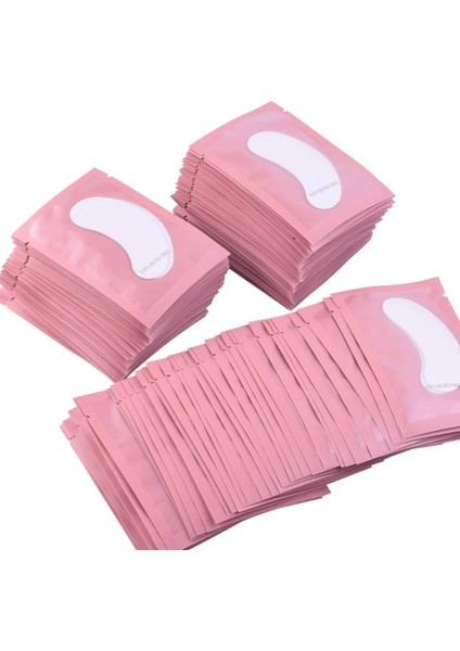 PINK-100 100 Çift/grup Göz Yamaları Kirpik Uzatma Göz Pedleri Altında Makyaj Kirpik Yamalar Ucu Çıkartmalar Pedleri Патчи Для Глаз (Yurt Dışından)