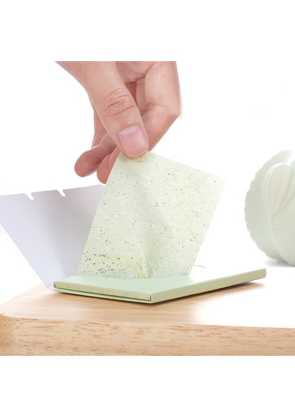 Gül 100 Adet/paket Taşınabilir Yüz Yağı Emici Kağıt Yeşil Çay Kokusu Yağ Kontrolü Yüz Dokuları Temiz ve Taze Cilt Için Yumuşak Mendil (Yurt Dışından)