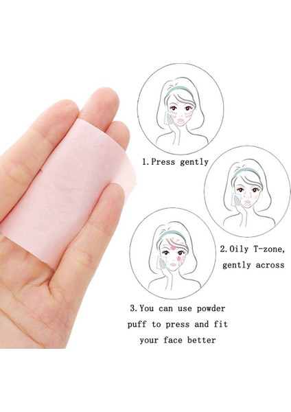 Pembe 100 Adet Yüz Yağ Kurutma Kağıdı Taşınabilir Paspas Mendil Yağ Emici Kontrol Pedleri Yüz Temizleme Çarşafları Kadın Güzellik Makyaj Araçları (Yurt Dışından) fırsatları