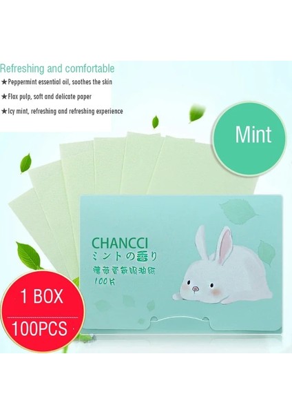 06NANE 100 Adet/kutu Yüz Yağı Kurutma Kağıdı Paspas Yüz Mendil Yüz Temizleyici Taşınabilir Yağ Kontrolü Yağ Emici Yüz Temizleme Araçları Yeni (Yurt Dışından)