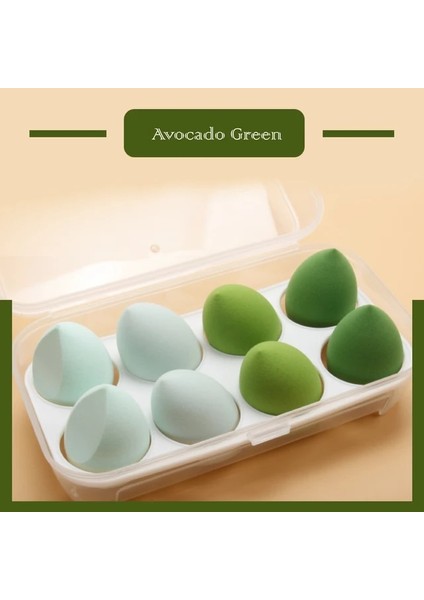 Yeşil 8 Adet 4/8 Adet Yeni Güzellik Yumurta Kabak Su Damlası Puf Makyaj Yumurta Renkli Yastık Kozmetik Sünger Puf Islak ve Kuru Kullanım Güzellik Aracı Set (Yurt Dışından) fiyatları