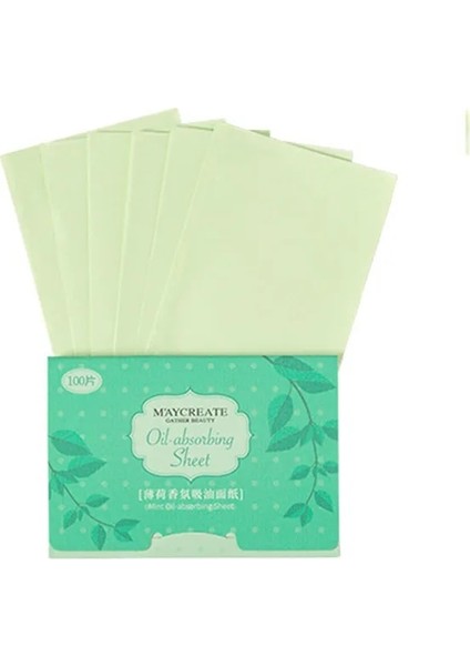 Nane Aroması 100 Adet/paket Yağ Kontrolü Yüz Emici Kağıt Yüz Yağ Kontrolü Temizleme Mendilleri Emici Levha Yağlı Paspas Doku Yüz Bakım Kağıdı (Yurt Dışından)