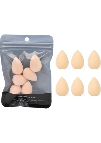Beyaz Yeni 6 Paket/set Makyaj Süngeri Kuru ve Islak Sünger Puf Mini Güzellik Fondöten Tozu Kapatıcı Makyaj Aksesuarları Için Makyaj (Yurt Dışından)