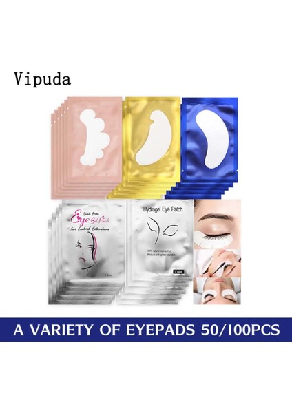 100 Adet Eyepad-Yeşil 50/100 Pairs Göz Pedi Kirpik Pedi Jel Yama Yama Kirpik Altında Aşılı Yanlış Kirpik Uzatma Kağıt Etiket Makyaj (Yurt Dışından) fiyatları