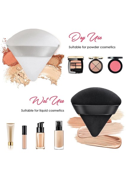 Mix-5pcs 5 Adet Kadife Üçgen Toz Puf Kozmetik Yumuşak Pamuk Tozu Puf Kozmetik Fondöten Makyaj Araçları Kuru ve Islak Makyaj Süngerleri (Yurt Dışından) modelleri