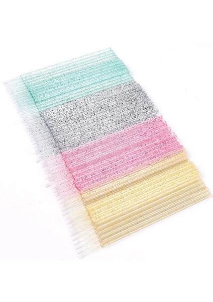 Siyah 100 Adet Kristal Bireysel Aplikatörler Kirpik Maskara Değnekleri Tek Kullanımlık Makyaj Fırçaları Mikro Fırçalar Kirpik Uzatma Makyaj (Yurt Dışından) modelleri