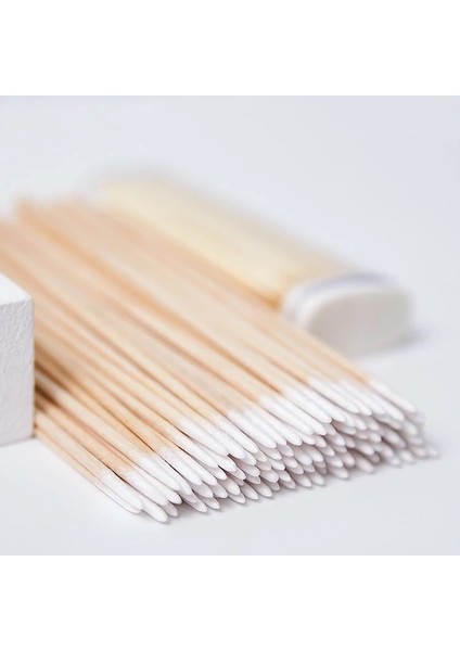 500 Adet 100/500 Adet Ahşap Pamuk Çubukla Kulaklar Için Sopa Temizleme Kaş Dudaklar Eyeliner Dövme Makyaj Kozmetik Araçları Temiz Sopa Tomurcukları (Yurt Dışından)