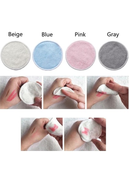 Mix Yeniden Kullanılabilir Bambu Makyaj Temizleme Pedleri 12 Adet Yıkanabilir Mermi Temizleme Yüz Pamuk Makyaj Temizleme Pedleri Aracı (Yurt Dışından)