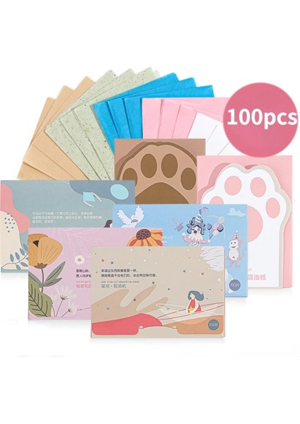 No.5 100 Adet Yüz Emici Kağıt Yüz Mendil Matcha Anti-Yağ Kağıt Yağ Emici Levhalar Kozmetik Makyaj Yüz Temizleme Araçları (Yurt Dışından) modelleri