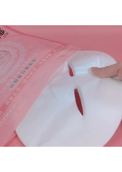 Pembe 50 Adet/torba Tek Kullanımlık Ipek Teknolojisi Yüz Maskesi Kağıt Ultra-Ince Kadın Dıy Makyaj Yüz Kağıt Maske Güzellik Araçları Yüz Cilt Bakımı (Yurt Dışından)
