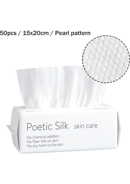15X20CMİNCI Desen 50/100 Adet/paket Makyaj Pamuğu Doku Kuru Islak Çift Kullanımlı Yüz Havlusu Seyahat Pamuğu Makyaj Mendilleri Tek Kullanımlık Yüz Temizleme Pamuğu (Yurt Dışından)