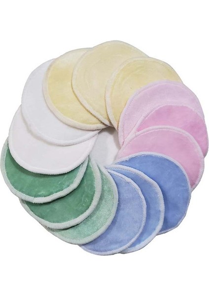 Pembe 10PC Yeniden Kullanılabilir Pamuk Pedler Makyaj Çıkarıcı Pedler Yıkanabilir Yuvarlak Bambu Makyaj Pedleri Kumaş Emzirme Pedleri Cilt Bakımı Aracı Cilt Temizleme (Yurt Dışından)