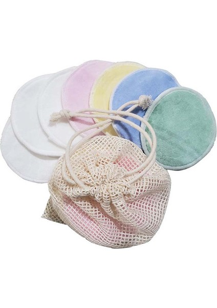 Pembe 10PC Yeniden Kullanılabilir Pamuk Pedler Makyaj Çıkarıcı Pedler Yıkanabilir Yuvarlak Bambu Makyaj Pedleri Kumaş Emzirme Pedleri Cilt Bakımı Aracı Cilt Temizleme (Yurt Dışından) modelleri
