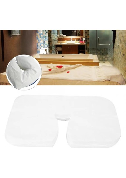 100 Adet Tek Kullanımlık Güzellik Salonu Spa Kafalık Yastık Pamuk Kapak Yüz Masajı Minder Örtüsü Masa Kafa Dayanağı Kumaş Makyaj Malzemeleri (Yurt Dışından)