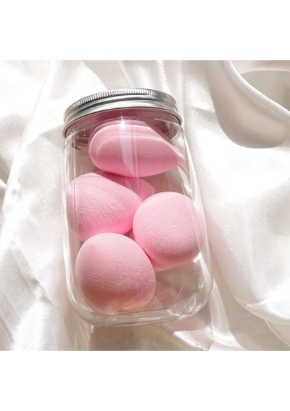 Pembe Güzellik Makyaj Süngeri 4 Adet Blender Seti Islak ve Kuru Kullanım Makyaj Puf Karıştırma Araçları Sıvı Krem Fondöten (Yurt Dışından)